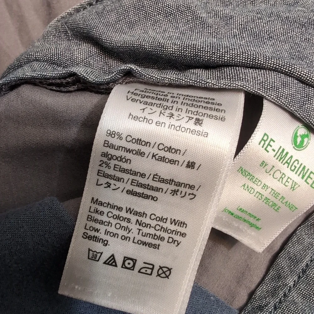 J Crew Chino Shorts Gray Flat Front Men's Size 32 x 9